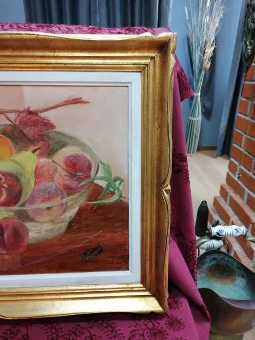 Francuska slika od platna s potpisom/žigom 2